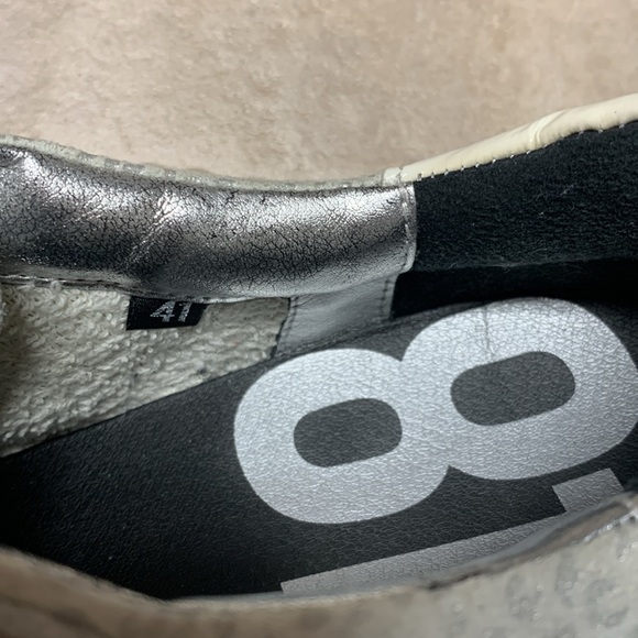 P448 John Metallic Leopard Print Suede Leather Low Top Sneakers - Picture 13 of 16